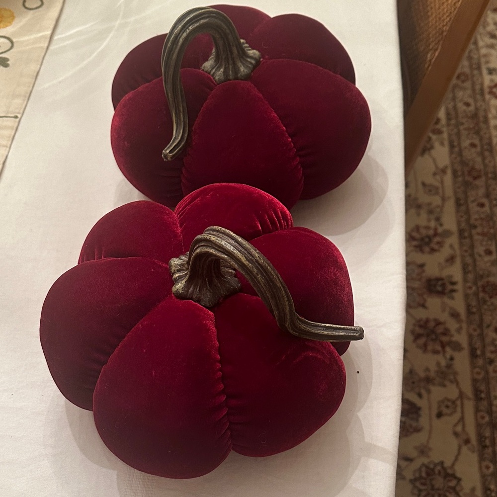 Christian Siriano Velvet Pumpkins - set of two